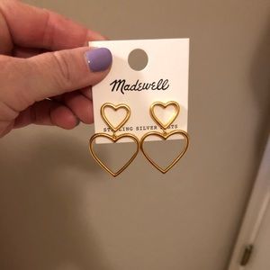 NWT madewell heart earrings